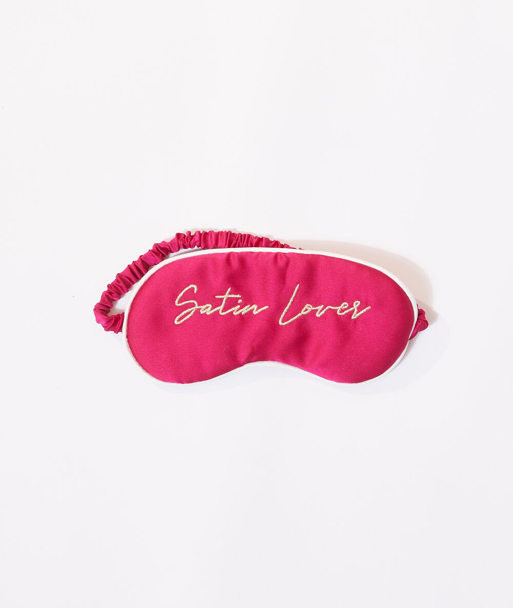 Masque de nuit satiné "satin lover" fushia.