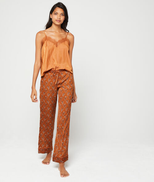 Pantalón estampado c.ocre.