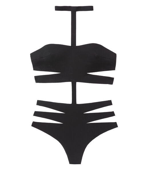 Body neopreno multitiras negro.