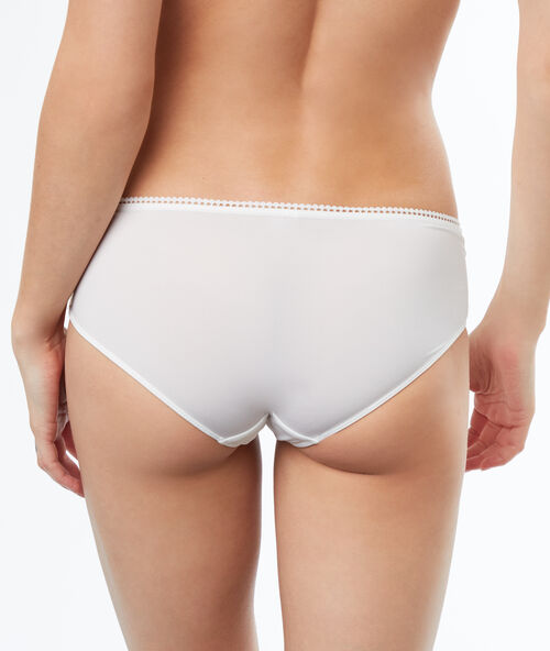 Culote de encaje guipur crudo.