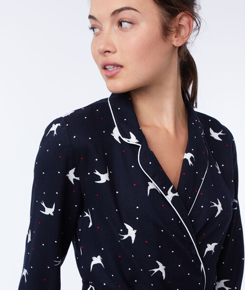 Camisa pijama estampado pájaros Camisa pijama estampado pájaros