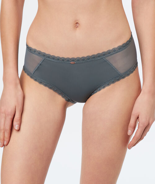 Culote de encaje y microfibra Culote de encaje y microfibra