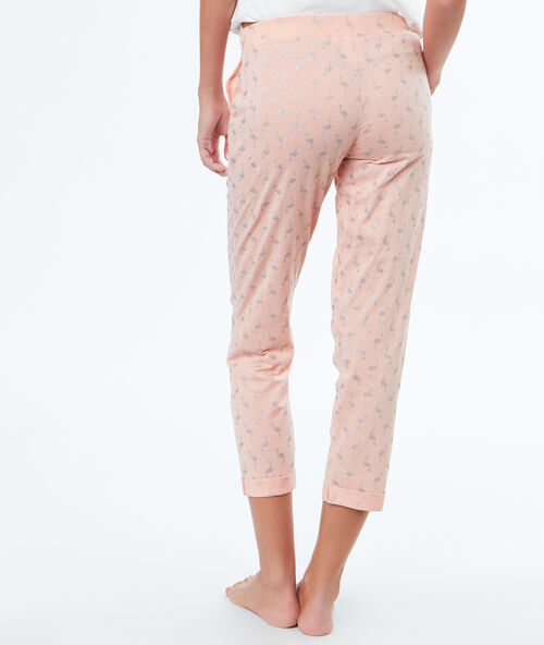 Pantalón pirata flamencos rosa.