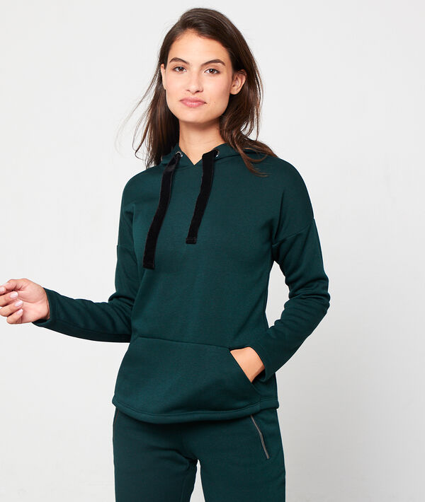 Sudadera homewear con motivos terciopelo Sudadera homewear con motivos terciopelo