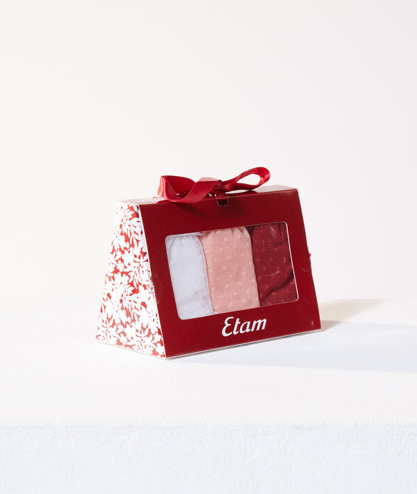 Lote de 3 braguitas tul plumeti - PLUMA - S - Rojo - Mujer - Etam