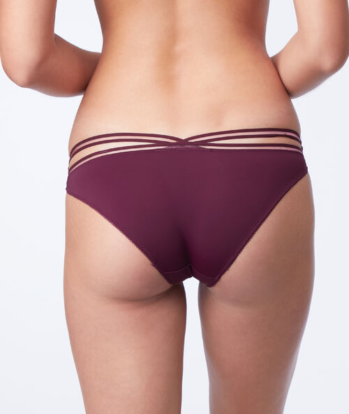 Braguita dos texturas ciruela.