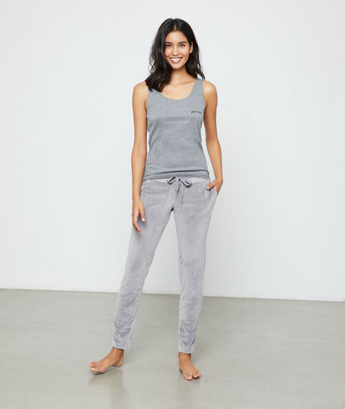 Pantalón efecto terciopelo c.gris.