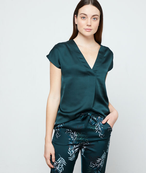 Top de satén liso Top de satén liso;${refinementColor}