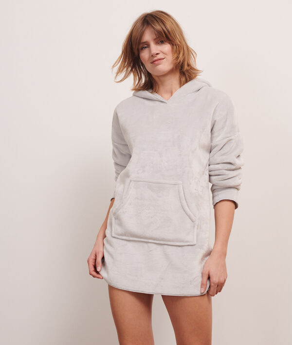 Vestido tipo sudadera con capucha Vestido tipo sudadera con capucha;${refinementColor}