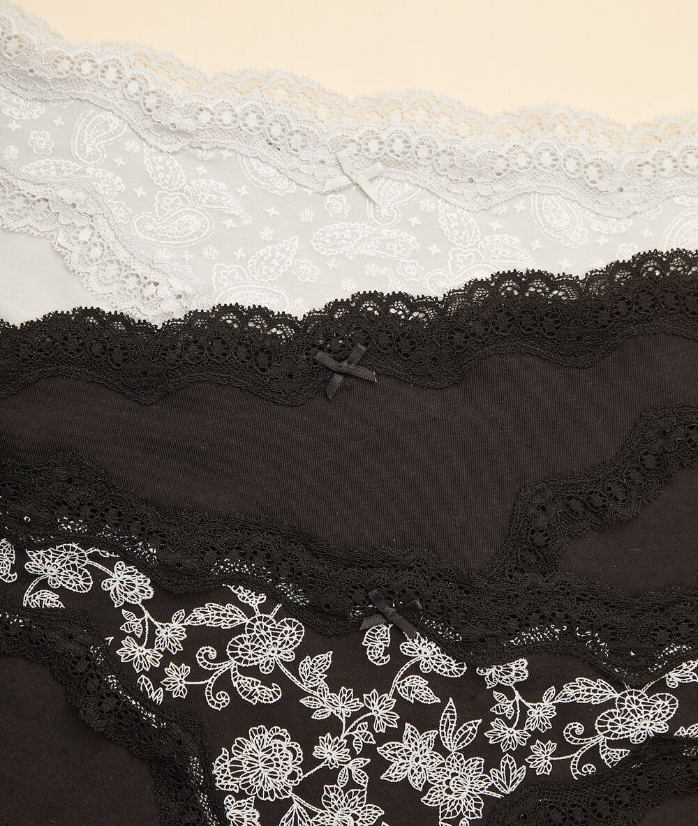 Spe es/ru - lot de 3 culottes noir.