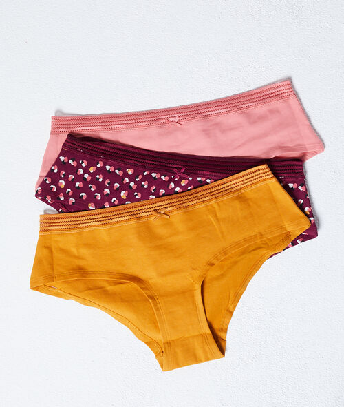 Lote de 3 culotes, detalles de encaje Lote de 3 culotes, detalles de encaje