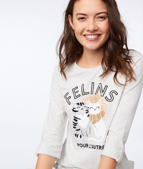 Camiseta manga 3/4 felinos Camiseta manga 3/4 felinos