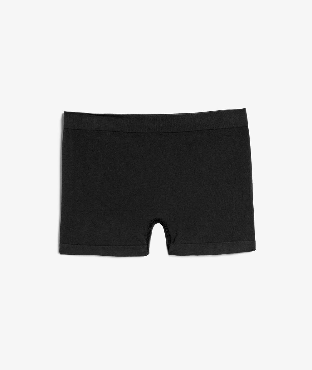 Culote tipo pantalón corto de algodón negro.