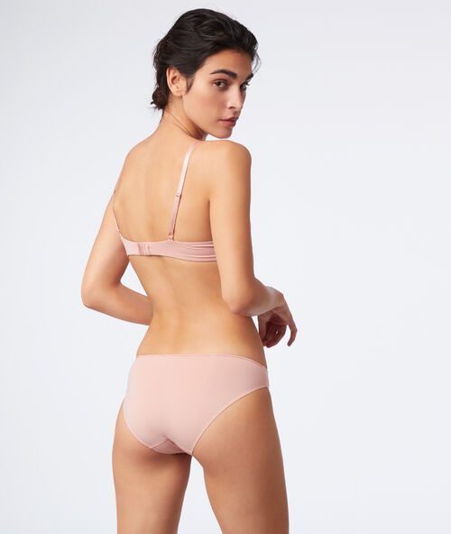 Braguita de microfibra dos texturas rosa.