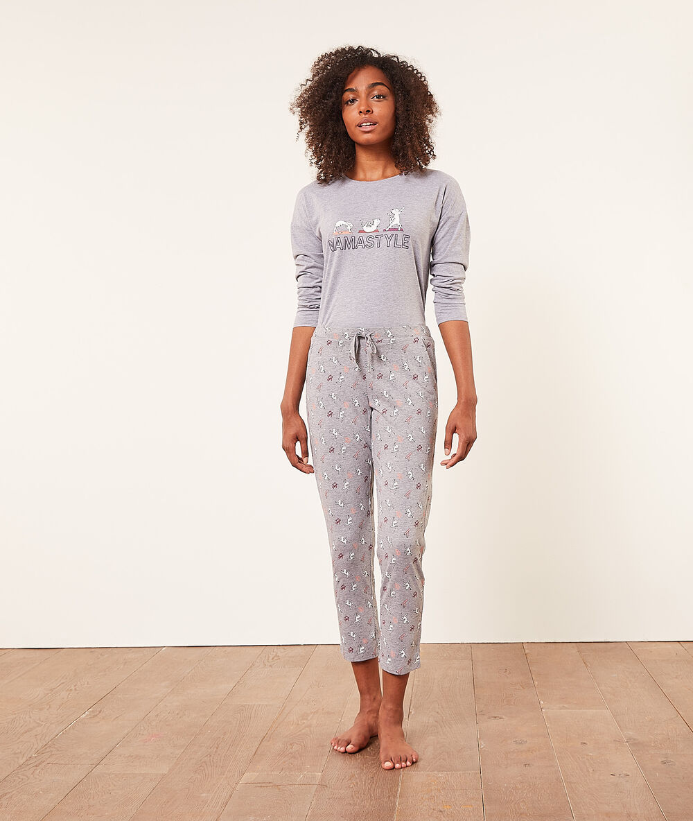 Pantalón pijama estampado c.gris.