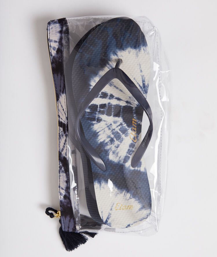 Chanclas estampado tie-dye multicolor.