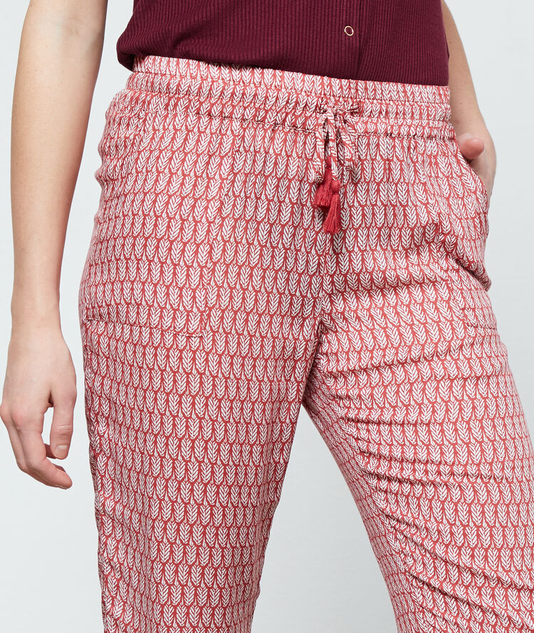 Pantalón pijama estampado rosa.