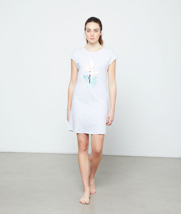 Camisón de algodón orgánico c.gris.