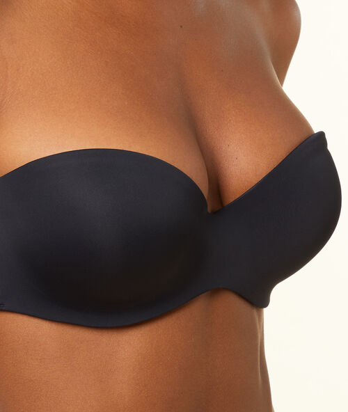 Sujetador push up tirantes extraíbles. copa a-b negro.