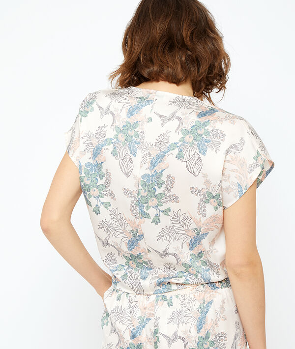 Top estampado con lazada Top estampado con lazada;${refinementColor}