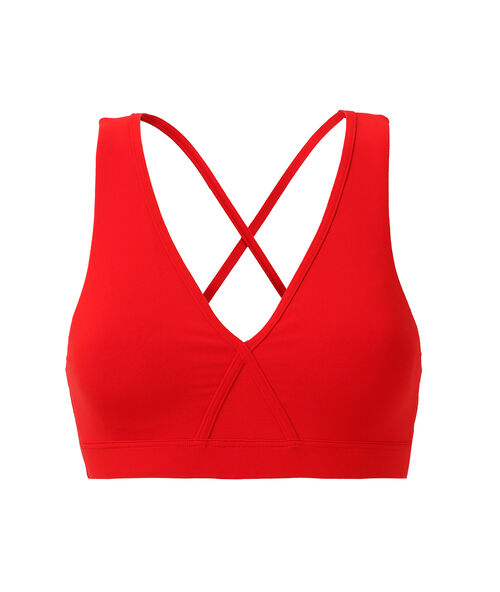 Top deportivo tirantes cruzados rojo.