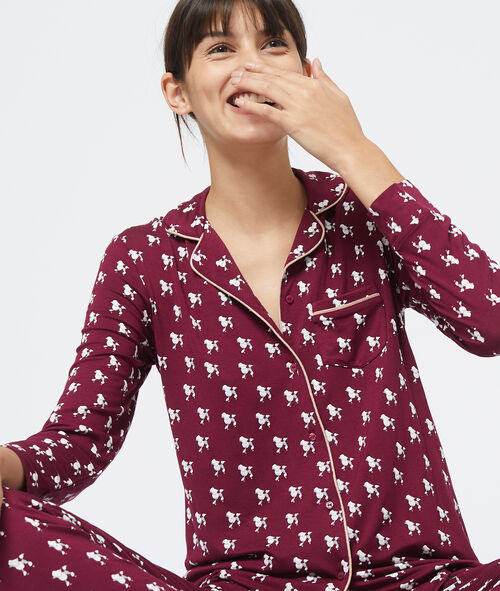 Camisa pijama estampado caniches Camisa pijama estampado caniches
