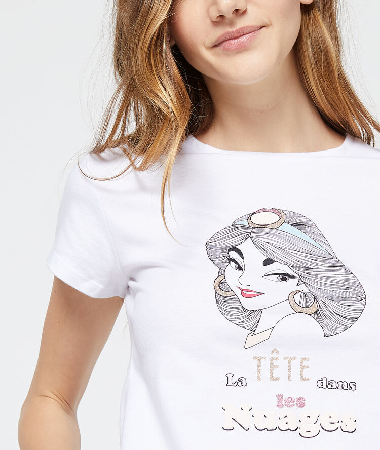 Camiseta estampado princesa disney crudo.