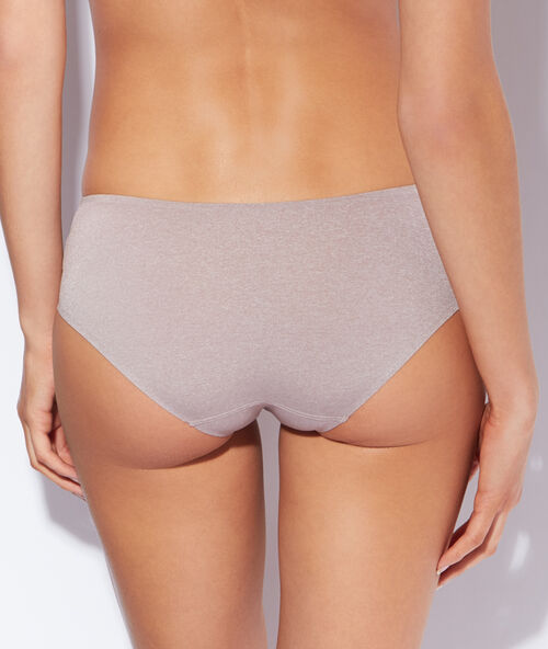 Culote de microfibra jaspeado topo.