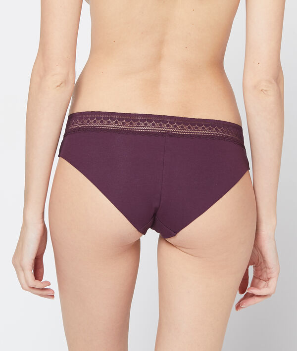 Culote de algodón, motivos de encaje Culote de algodón, motivos de encaje