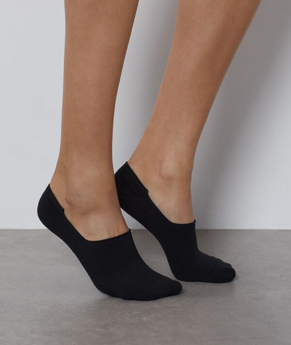 2 pares de calcetines efecto invisible - INVISIBLE 2PP - S/M - Negro - Mujer - Etam