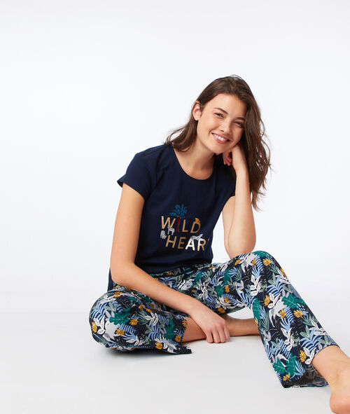 Pantalón estampado tropical Pantalón estampado tropical