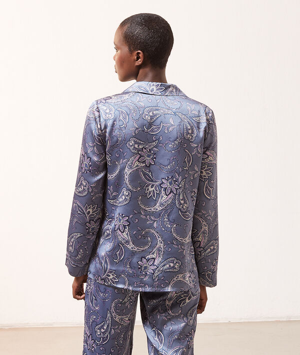 Chemise satinée imprimé fleuri Chemise satinée imprimé fleuri;${refinementColor}