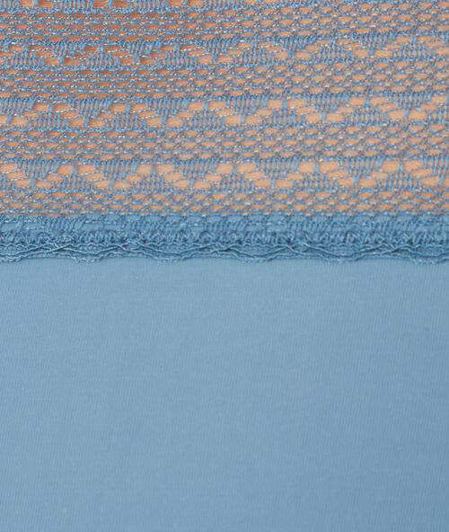 Braguita brasileña dos texturas azul.