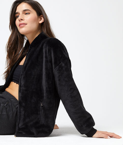 Chaqueta homewear tejido suave Chaqueta homewear tejido suave