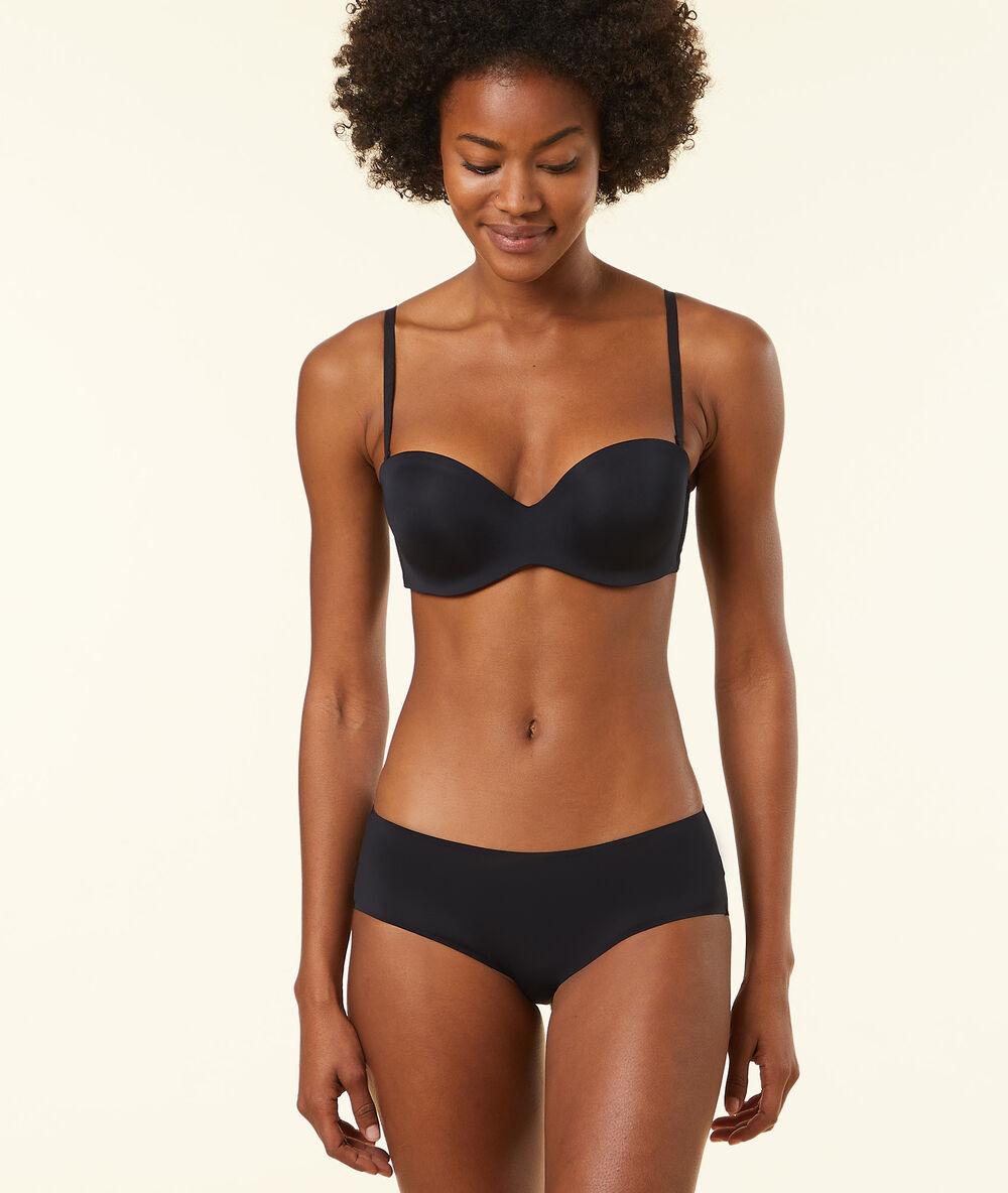 Sujetador push up tirantes extraíbles. copa a-b negro.