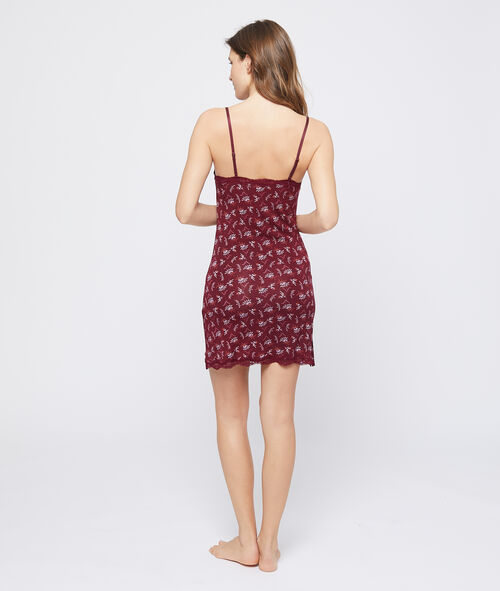 Camisón de viscosa estampado floral Camisón de viscosa estampado floral