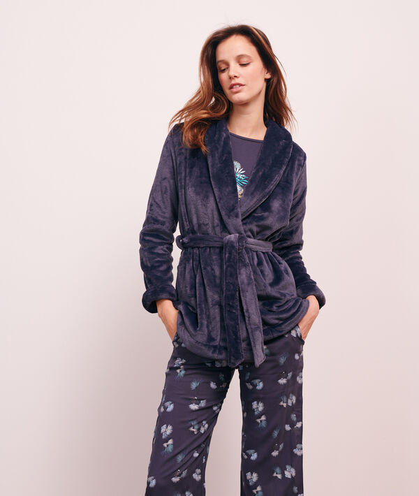Pijama 3 piezas estampado, chaqueta forro polar Pijama 3 piezas estampado, chaqueta forro polar;${refinementColor}