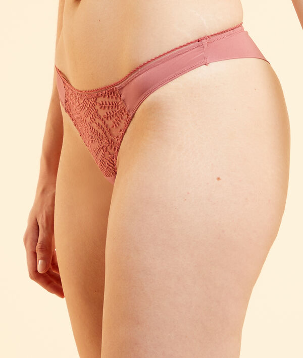 Tanga de tul bordado Tanga de tul bordado;${refinementColor}