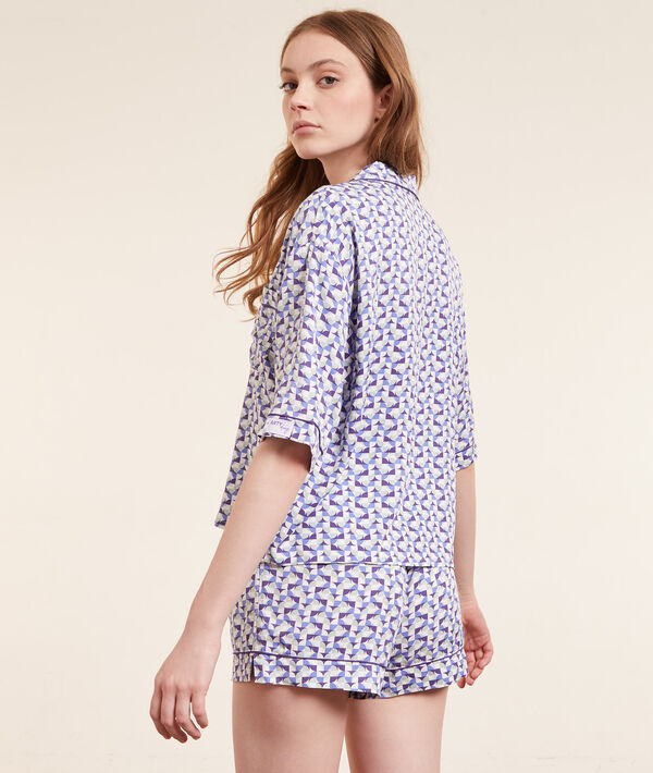 Camisa pijama estampado geométrico Camisa pijama estampado geométrico;${refinementColor}