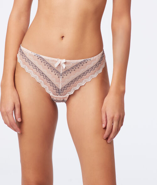 Tanga de encaje gráfico Tanga de encaje gráfico