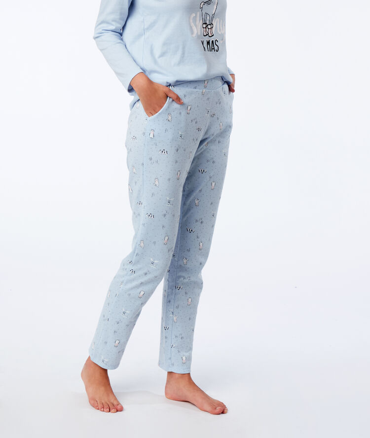 Pantalón estampado animales azul.
