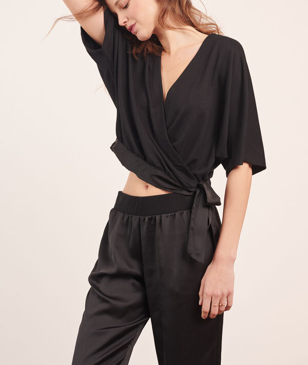 Top cache-coeur noeud satiné Top cache-coeur noeud satiné;${refinementColor}