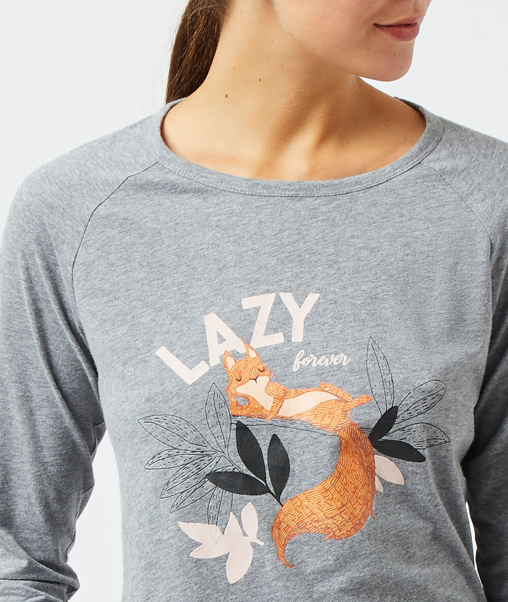 Camiseta manga larga antracita.
