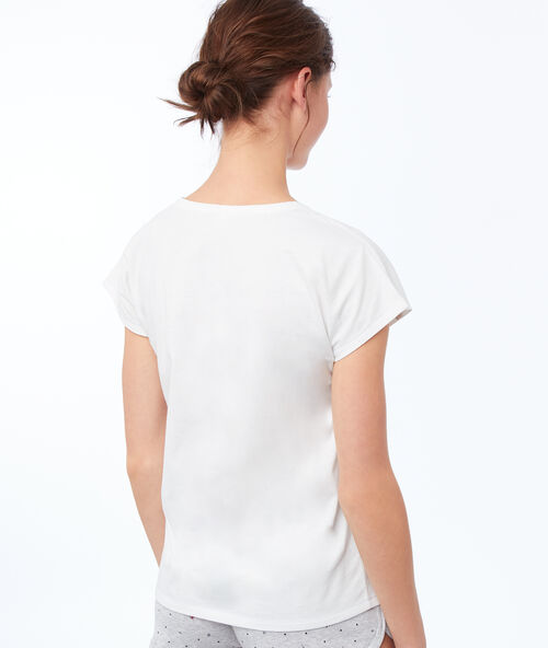 Camiseta estampada crudo.