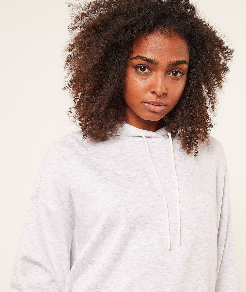 Sudadera con capucha c.gris claro.