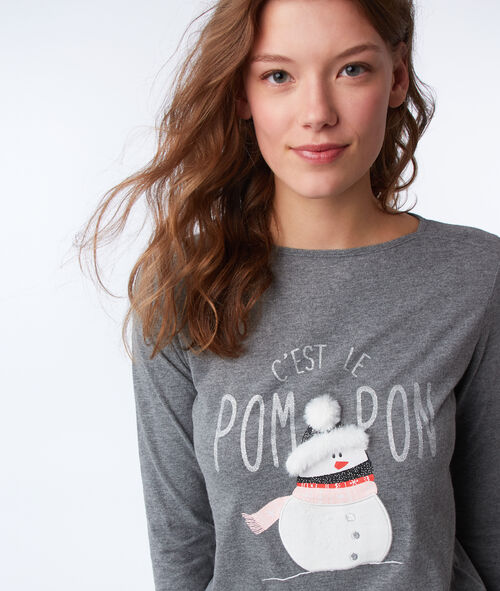 Camiseta manga larga muñeco de nieve Camiseta manga larga muñeco de nieve