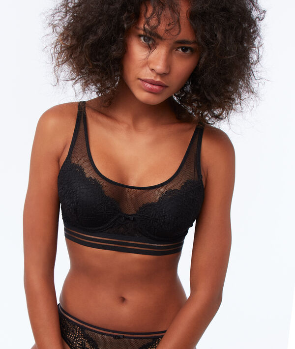 Bralette con foam de encaje. Copa B-D Bralette con foam de encaje. Copa B-D
