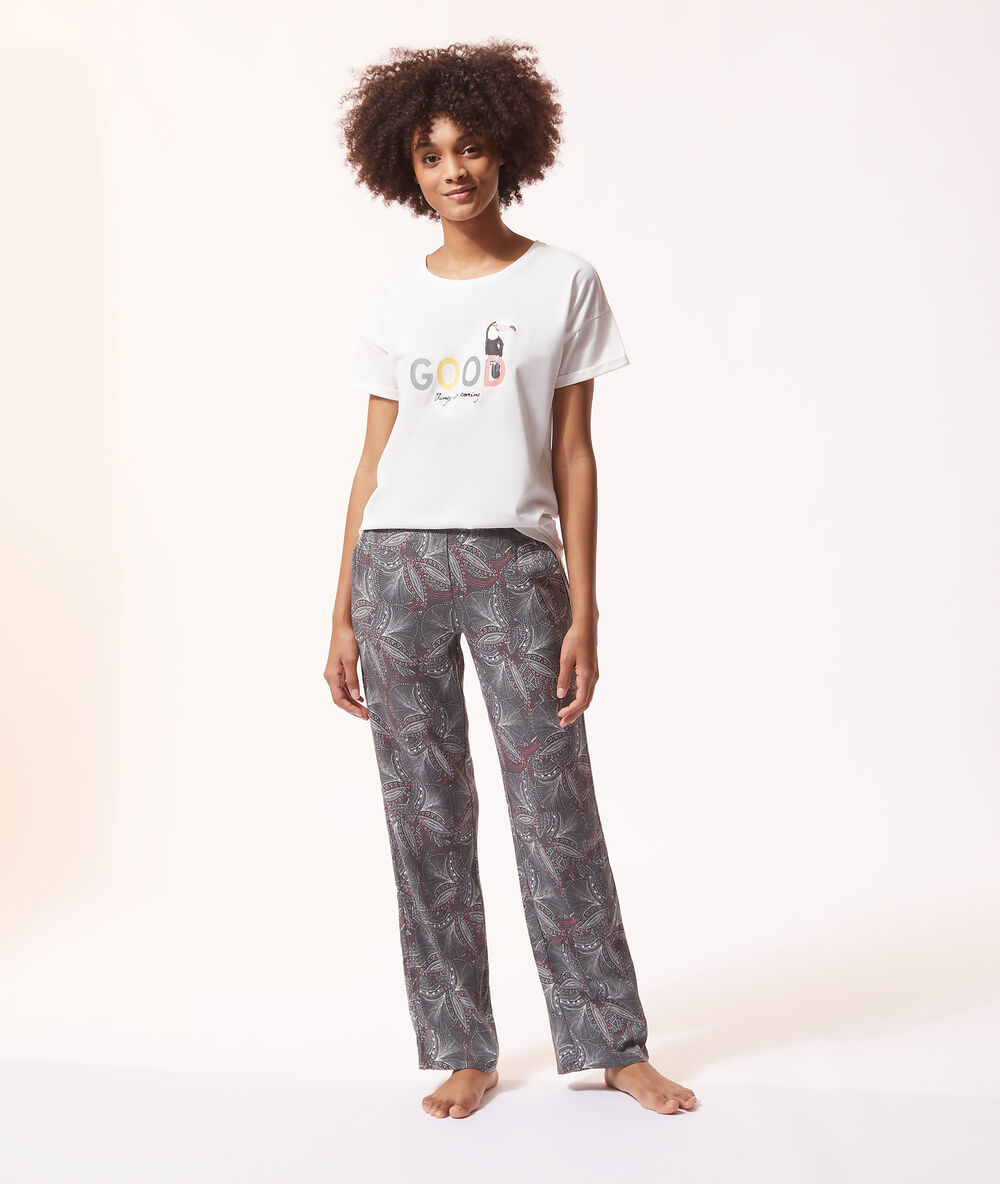 Pantalón pijama estampado c.kaki.