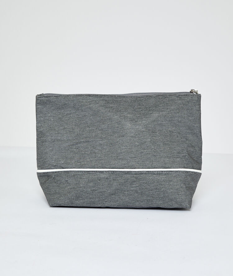 Neceser estampado finas rayas c.gris.