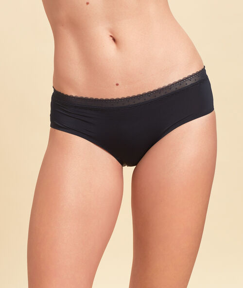 Shorty micro y encaje negro.